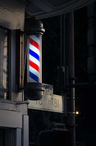 united states white, red, and blue barber's pole symbol